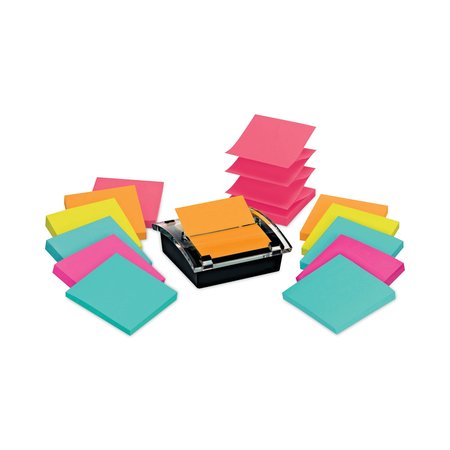 POST-IT Note, 3"x3" Pop-Up Disp, Ast, PK12 DS330-SSVA